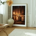 thumbnail image 6 of City Hall Place, Hudson - Hudson New York Photography Nightlife Street Photography City Architecture Vintage Rustic Night Sky Oak Framed Wall Art Print 9 x 12 inches, 6 of 12