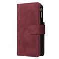 thumbnail image 2 of for Samsung Galaxy S22 Case Wallet with Card Slots, Premium Soft PU Leather Zipper Folio Flip with Wrist Strap Kickstand Protective Phone Cover for S22 Handbag Wallet Case, Winered, 2 of 8