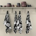 thumbnail image 5 of Black and White Halloween Skeleton Hands Kitchen Towel, Dish Towels Quick Drying Tea Towels Absorbent Hand Towels for Kitchen Sink Dinner Table 28 x 18 Inches, Set of 6, 5 of 7