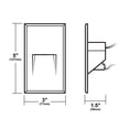 thumbnail image 2 of Nicor Lighting STW11203KVBK 3 x 5 in. STW Series Black Vertical Wet Location LED Step Light - 3000k, 2 of 2
