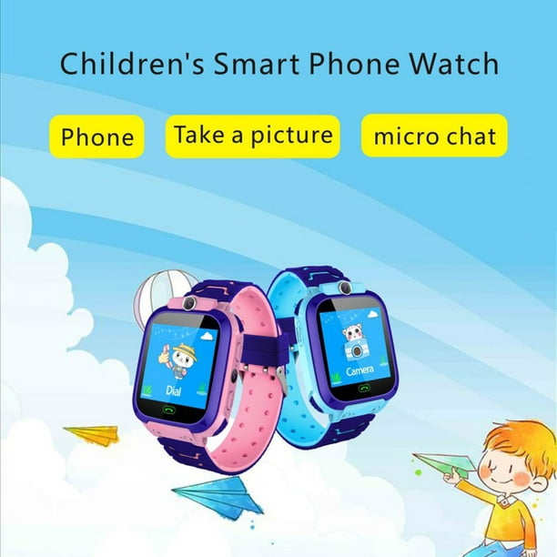 Montre Connectée Enfant, Montre GPS Enfant Tracker avec Telephone SOS Mode  Scolaire Jeu Caméras Lampe Poche Réveil Étanchéité IP68 Chat Familial