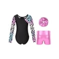 thumbnail image 2 of Eandarui Kids Gymnastics Unitard Girls Ice Skating Leotard Sparkly Ballet Bodysuit with Yoga Dance Pink 14, 2 of 5