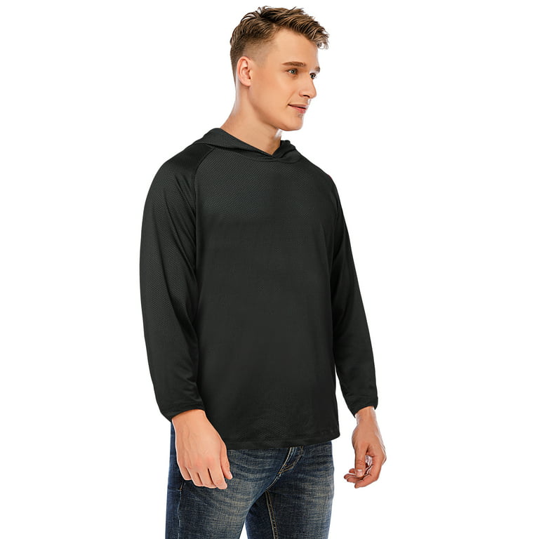 Men's Hoodies, Men Sweatshirt Lightweight Long Sleeve Athletic Pullovers  Casual Hooded Sweatshirts, Gray, S 