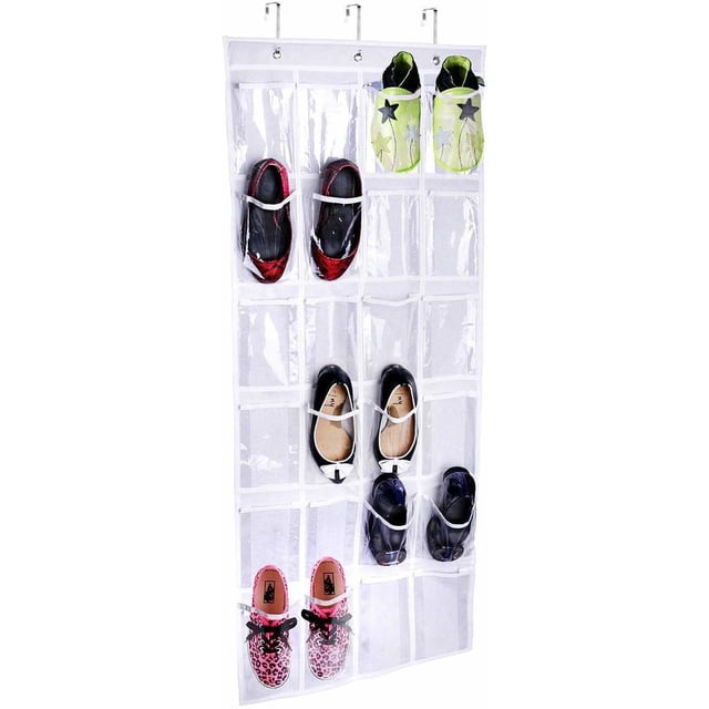 Organizador de almacenamiento colgante sobre la puerta para zapatos, bolsa de almacenamiento para colgar 24 bolsillos Adepaton LN-0692