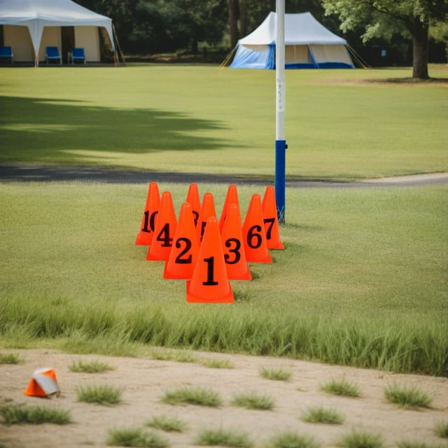WRITWAA 10 Pcs Football Marker Obstacle Orange Imported PE Material for Obstacle Marking in Indoor Training