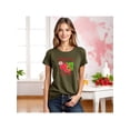 thumbnail image 1 of Playera Blusa De Frambuesa Raspberry Sweet & Tasty – Dulce Estilo que Te Hace Brillar Color Verde Oliva Talla Chica Marca Emil SaEs, 1 of 4