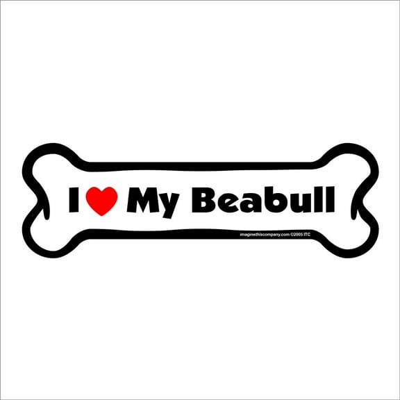 I Love My Beabull Bone Magnet