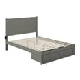 thumbnail image 3 of AFI NoHo 14" Queen Wood Platform Bed Frame with Foot Drawer Storage, Grey, 3 of 7