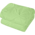 thumbnail image 3 of Pinch Duvet Cover 3 Piece Set with Zipper, 400 Thread Count & 100% Egyptian Cotton, Luxury Pleated Pinch Comforter and Quilts Protector with Pillowcases - Sage Solid, Cal King Size., 3 of 5