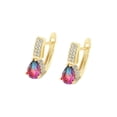 thumbnail image 1 of Aretes p/ Dama Diseño Gota Swarovski Multicolor Oro 14K Lam dorado Unitalla, 1 of 7