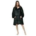 thumbnail image 6 of Wearable Blanket Hoodie, Oversized Sherpa Fleece Sweatshirt Blanket with Giant Hood Pocket and Sleeves for Adult, Warm & Cozy Grey Blanket, 6 of 6