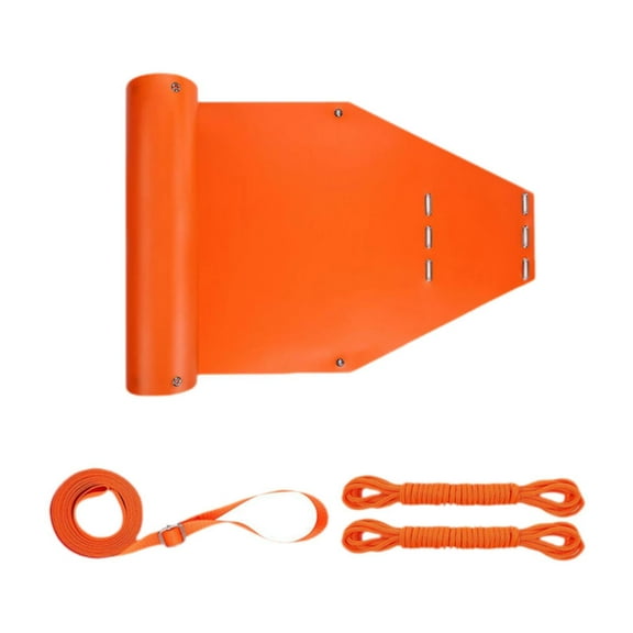 yotijay Outdoor Deer Drag Sled Thickened Hauler Carry Dragging Sled Convenient Firewood Orange