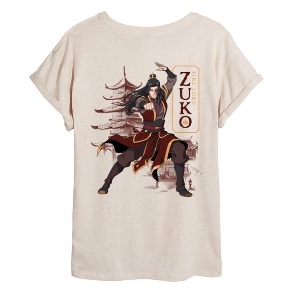 Avatar Aang: The Last Airbender - Fire Lord Zuko - Juniors Oversized Graphic T-Shirt