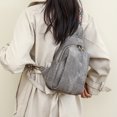 thumbnail image 1 of Bolso cruzado informal de PU para mujer, bolso de pecho multiusos, riñonera (gris), 1 of 9