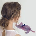 thumbnail image 2 of Unique Bargains Women Fashion Cat Bangs Duckbill Clip Hairdo Clips 1 Pc Pink Purple, 2 of 5