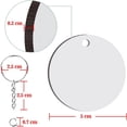 thumbnail image 2 of 120 Pieces Round Sublimation Keychain Blanks Double Side Heat Transfer MDF Key Rings Blank Board Chain, 2 of 7