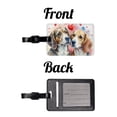 thumbnail image 4 of Dogs In Love Valentine's Day Beagles Faux Leather Travel Luggage Tag, 4 of 7