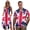Britain Flag, variant on His and Hers Matching Outfits Cowboy Dress for Women Classy Mens Western Shirt Button Down Shirt Asymmetrical Flowy Midi Dress