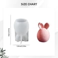 thumbnail image 4 of CoreLiving Silicone Mold for Easter Bunny Candle Making Striped Rabbit Shape Epoxy Resin Casting Mould for Gypsum Cement Crafts, 1-Cavity Standing Bunny Design, 4 of 7