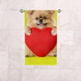 thumbnail image 6 of 2 Pcs Face Bath Towels Set Pomeranian Dog Hugging a Red Heart Washcloths for Bathroom Hotel Kitchen, 30"x15", Absorbent Soft Hand Fingertip Towels, 6 of 6