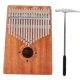 thumbnail image 2 of Piano de pulgar Kalimba instrumento musical de pulgar fácil de operar piano de 17 teclas de madera de caoba de pulgar Kalimba para rendimiento de entretenimiento Amonsee Otros, 2 of 8