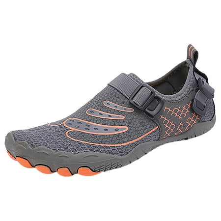 OJSFQUFP Womens Shoes Outdoor Couple Women Mountaineering Casual Sport Shoes Strap Beach Running Breathable Soft Bottom Shoes Women Loafers Shoes for Work Grey 37