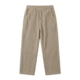 thumbnail image 5 of LODIENY Corduroy Pants for Men with Pockets Drawstring Elastic Waist Straight Wide Leg Baggy Casual Sweatpants Khaki S, 5 of 6