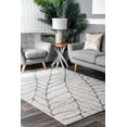 thumbnail image 2 of nuLOOM Boyce Contemporary Leaves Area Rug, 5' x 8', Light Gray, 2 of 8