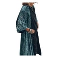 thumbnail image 5 of sunsanly 3/4 Sleeve Open Stitch Loose Fit Cardigan Coat Women Shiny Sequins Mid-length Cape Jacket Streetwear, 5 of 8