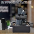 thumbnail image 3 of Tabletop Water Fountain,Environmental Resin Meditation Fountain,LED Light Desktop Fountain,Indoor Waterfall Feature with Water Pump for Home Office Decor[US], 3 of 9