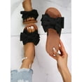 thumbnail image 2 of Women‘s Bow Decor Single Band Slide Vacation Flat Sandals, 2 of 7