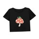 thumbnail image 4 of Camiseta corta holgada para mujer, camiseta recortada de entrenamiento de verano para viajes, vacaciones, mujer SG, 4 of 7