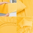 thumbnail image 4 of MyOwn Twin XL Sheet Sets - Cotton Rich Twin XL Bedding Sets, 3 Piece Deep Pocket Twin XL Sheet - Ultra Soft, Wrinkle Resistant, Quick Dry, Easy Care Twin XL Sheets - Mustard Yellow, 4 of 6