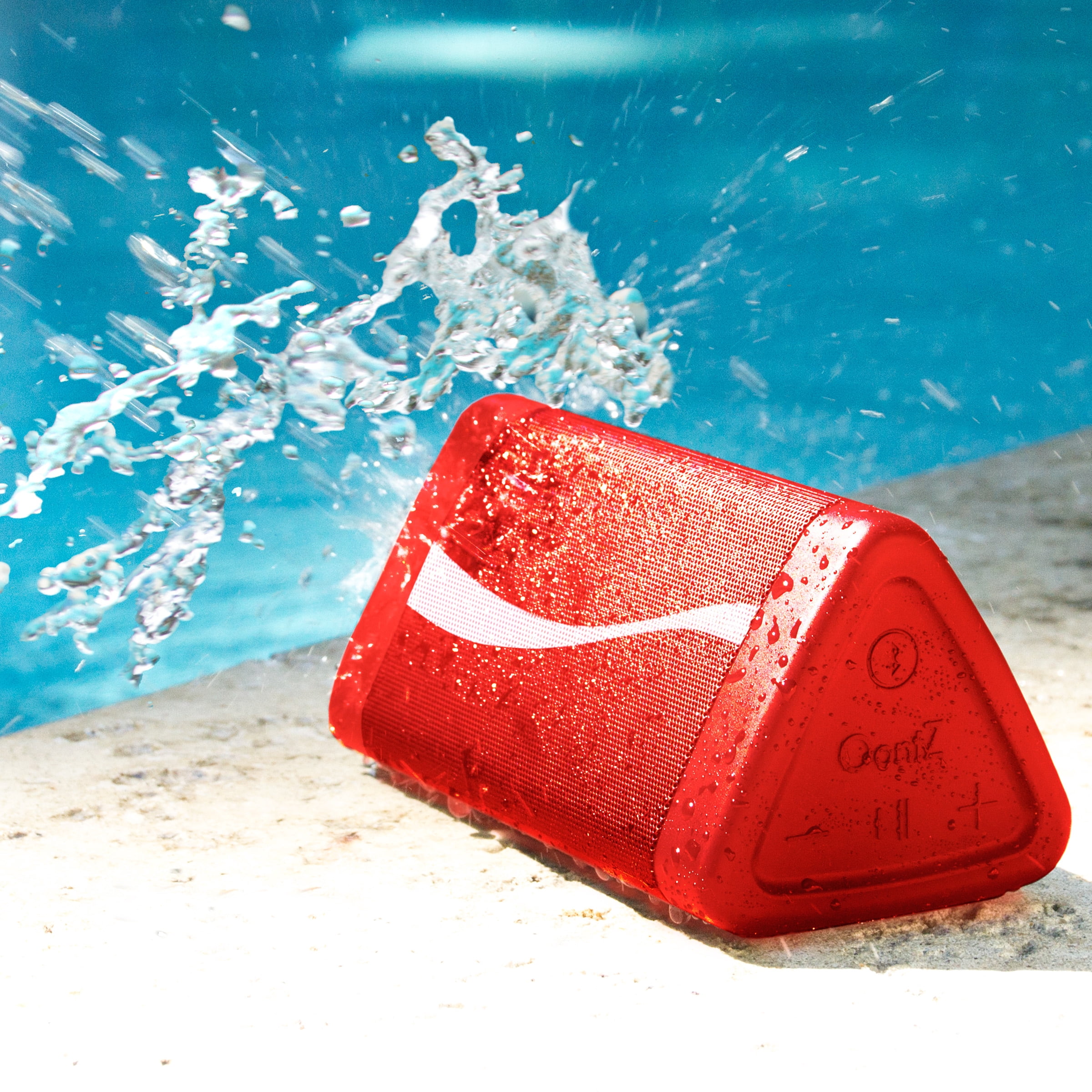 OontZ Angle 3 Coca-Cola® Edition - Enhanced Stereo IPX5 Splashproof Bluetooth Speaker with Volume Boost, Bass Radiator, 100' Range Bluetooth 4.2