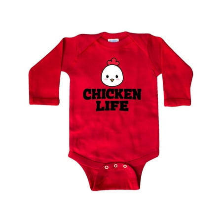 

Inktastic Chicken Life Gift Baby Boy or Baby Girl Long Sleeve Bodysuit