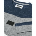 thumbnail image 5 of ZIMEGO Men's Twofer Color Block Long Sleeve Curved Hemline Athletic Hiphop Shirt, 5 of 5