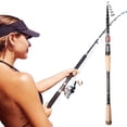 thumbnail image 1 of Caña Pescar Giratoria Telescópica Reutilizable S para Pesca Trucha Lubina, 1 of 9