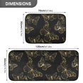 thumbnail image 4 of Dailycode 2 Pcs Kitchen Rug Set Non Slip Absorbent Soft Floor Mats for Kitchen Bathroom Butterflies Golden Outline 19.7"x27.6"+19.7"x47.2", 4 of 7