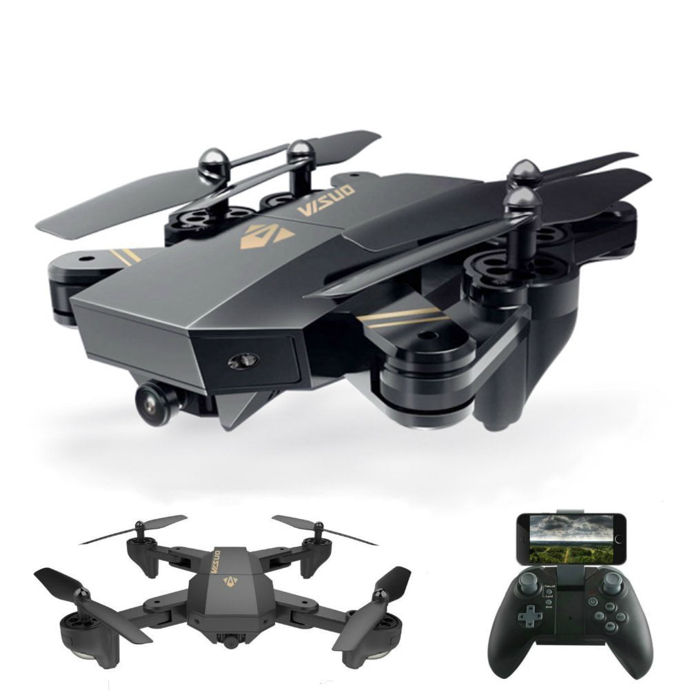 Three Battery G2F7 VISUO XS809HW RC Drone Wifi FPV 720P HD Camera RC Quadcopter 