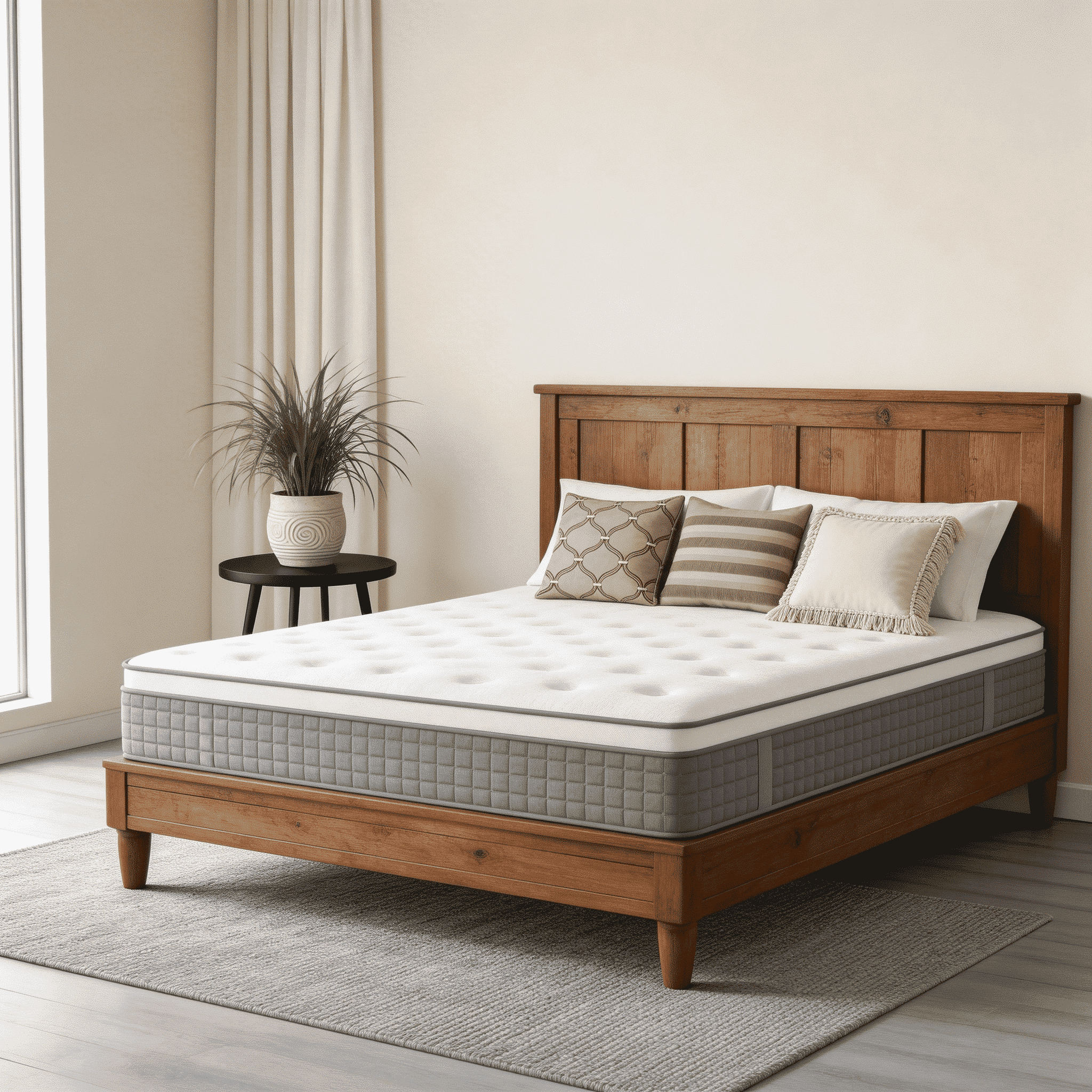 NightyNight 14" Queen Size Firm Hybrid Mattress in a Box with Cooling Gel Memory Foam, Motion Isolation & Temperature Regulation