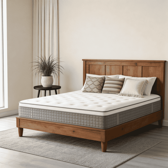 NightyNight 14" Queen Size Firm Hybrid Mattress in a Box with Cooling Gel Memory Foam, Motion Isolation & Temperature Regulation