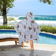 thumbnail image 3 of Yayeee Kids Hooded Towel with Hand Pockets Beach Soft Absorbent Bath Wrap 50 x 23.5 inch, Purple Otters Pattern, 3 of 5