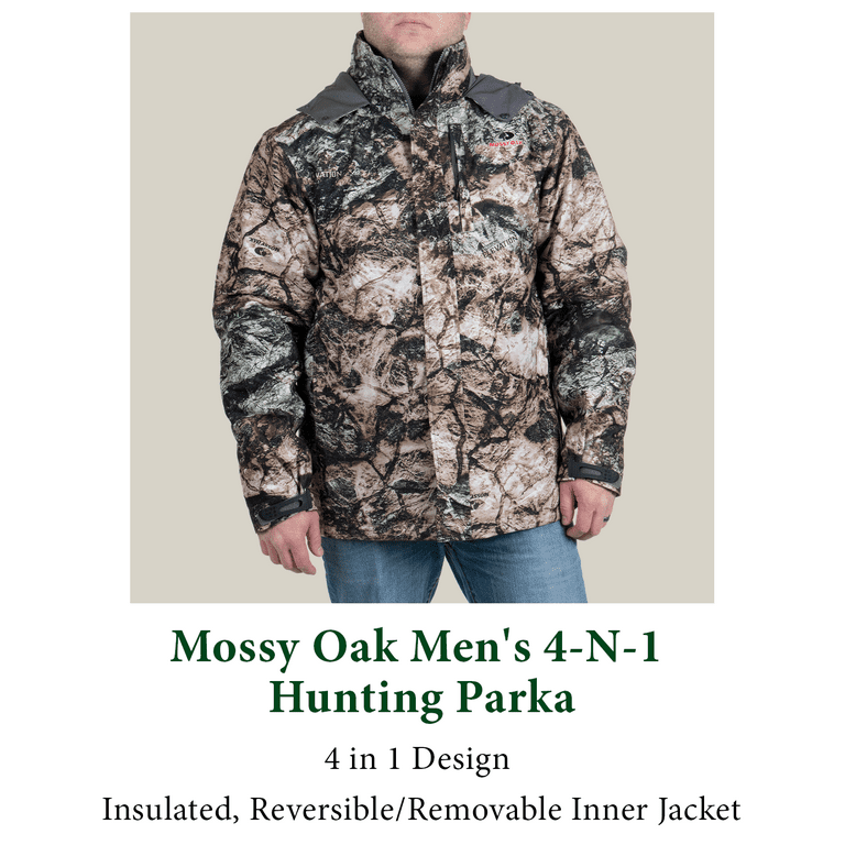 Men's Mossy Oak Elevation, 4-in-1 Waterproof Hunting Parka, S, M, XL, 2XL  or 3XL