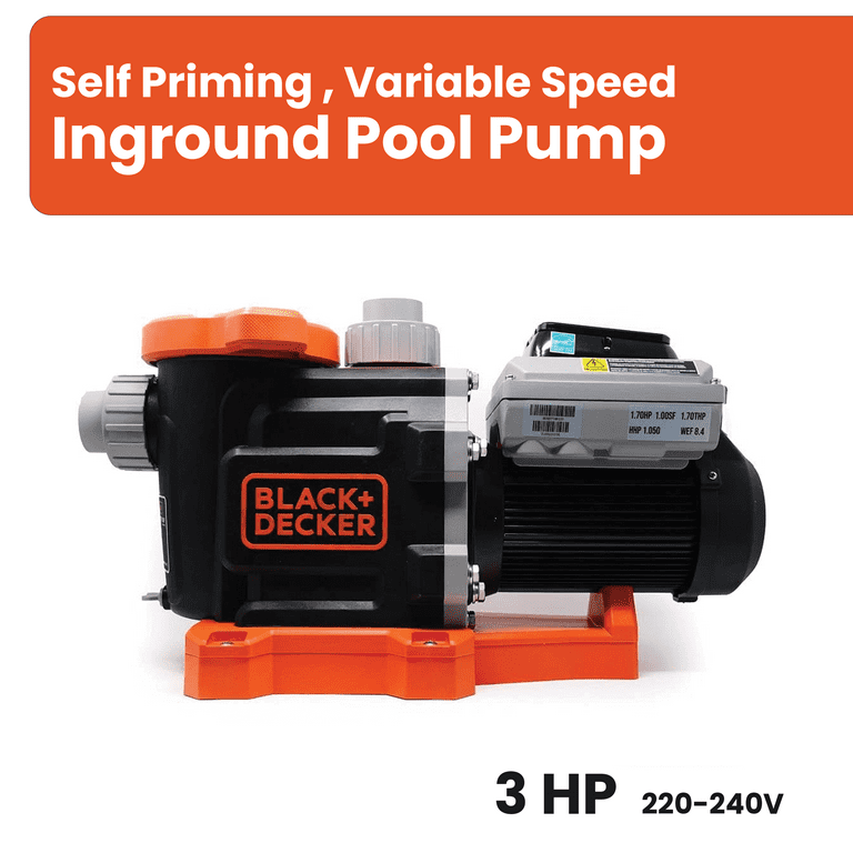 Black and Decker 3 HP Energy Star Variable Speed In Ground Pool