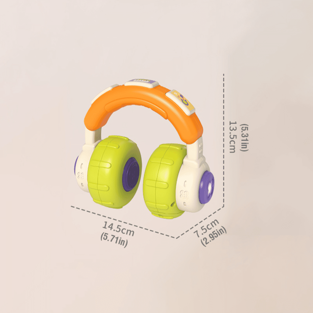 Baby Musical Toy Headphone Toys with Lights, Baby Sensory Development Musical Instruments for Toddlers Ages 1-3