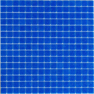 Dune 12 in. x 12 in. Glossy Cerulean Blue Glass Mosaic Wall and Floor Tile (20 sq. ft./case) (20-pack)