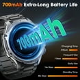thumbnail image 5 of 1.85-inch Military Men's Smartwatch fits for Android IPhone Devices with Fitness Tracker, Answer/Call/100 Multi-Sport Mode, IP67 Waterproof Sports Step Tracker (Black), 5 of 6