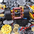 thumbnail image 5 of 854pcs Technic Parts and Pieces Set: Gears, Axles, Pins, Connectors, Differential, Tracks, Shock Absorbers, etc. Compatible with Major Brands. Toy Building Block for MOC Technical Accessories kit., 5 of 6