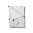 thumbnail image 2 of Modern Soft Flannel Fleece Blanket, Modern Geometric Shapes Polka Dot Tear Drop Forms Pattern Graphic Art Print, Cozy Plush for Indoor and Outdoor Use, 50" x 60", Grey White Yellow, by Ambesonne, 2 of 6