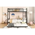 thumbnail image 7 of Full Xl Over Queen Metal Bunk Bed With Trundle, Black Color - Sleek Design, Safe For , Convenient Assembly Trundle Queen, Elegant Look, Construction, 7 of 7